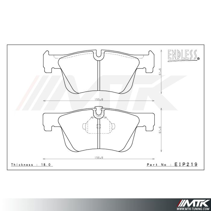 Plaquettes Endless ME20 EIP219 pour BMW Serie 3 G21